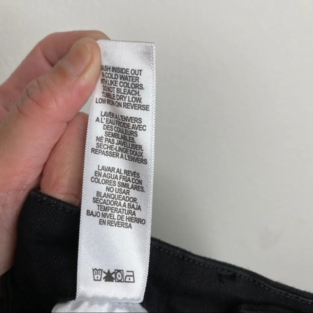 Good American Good Legs Athletic Stripe Black Skinny Jeans NWT
